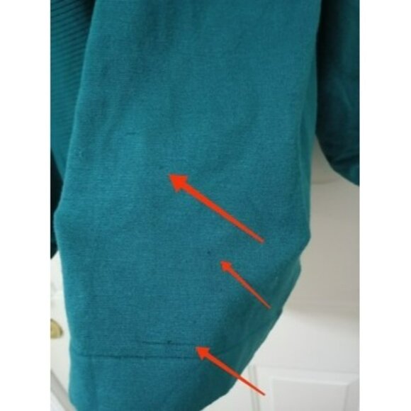 JM Collection Womens Open Front Cardigan Sweater Teal XL Ribbed Design - Picture 4 of 12